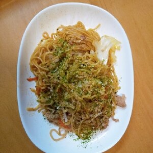 鰹節で作る✨ソース焼きそば(^^)